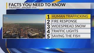 KRQE Newsfeed: Human trafficking, Fire response, Widespread snow, Traffic lights, Endangered species