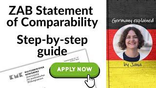 ZAB degree recognition: Statement of Comparability online application guide #HalloGermany