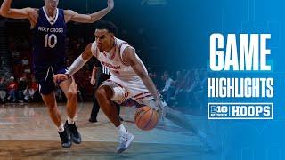 Holy Cross at Wisconsin | HIGHLIGHTS | Big Ten Men's Basketball | 11/4/24