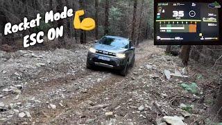 Dacia Duster 2024 4x4 Tackling Steep Hill Offroad