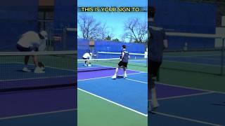 Attacking the person that’s running to the net is free points! #pickleball #pickleballtips #dink