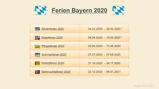 Ferien Bayern 2020