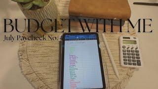 Budget With Me | July Paycheck No. 4 | Debt Free Journey | Cash Envelope Method | Sinking Funds