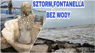 Wielki sztorm ,deszcz,wiatr️,brak , FONTANELLA bez wody,pogoda się psuję ️.