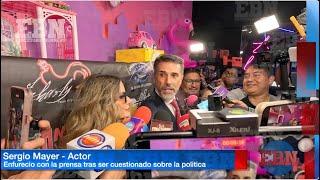 SERGIO MAYER ENFURECE CON REPORTERO no le gusto que le pregunten sobre las criticas políticas 