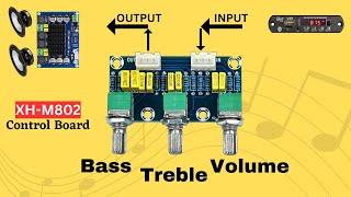 XH-M802 Passive Tone Volume Bass Treble Control Board Preamplifier Module.