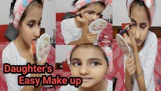 My Daughter's Easy Make up/জিম্মা নিজে নিজে কি সুন্দর make up করল দেখো/Makeup Challenge