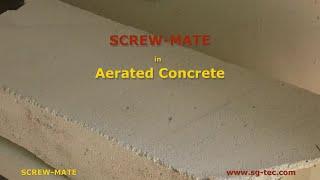 SG-TEC MPS Screw in Aerated Concrete with and without SG-TEC Screw-Mate