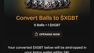 How to Convert Greedyballs to XGBT token to your aptos wallet (Petra) ,How to earn greedyballs