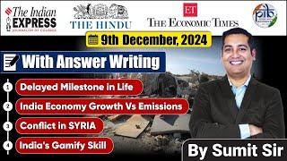 9 December 2024 | Editorial Discussion | Syria, Life Milestones, Gamified Skills, Green Growth