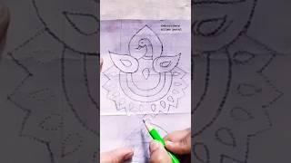 How to print embroidery pattern on fabric... #shorts #embroidery