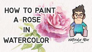 How to Paint a Rose in Watercolor (From Sketch to Finish)