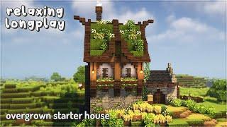 Minecraft Relaxing Cottagecore Longplay | Overgrown Starter House (No Commentary) 