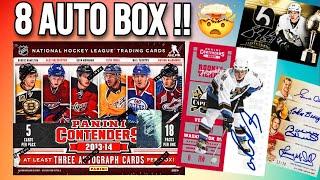 8 AUTOS !! 2013-14 Panini Contenders Hockey Hobby Box Opening !