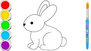 Rabbit   Drawing, Painting, Coloring for Kids and Toddlers | Learn drawing