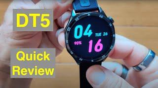 DTNo.1 DT5 Bluetooth Calling 4GB Music IP68 Fashion Design Smartwatch: Quick Review