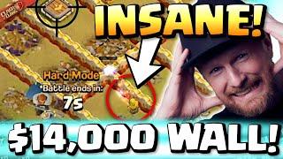 Wizard breaks $14,000 WALL at the PERFECT TIME to save the WAR! Clash of Clans