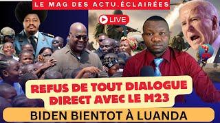 ACTU. ÉCLAIRÉES 16-9:JOE BIDEN  BIENTÔT À LUANDA/LA GUERRE APRÈS L'ÉCHEC DE LUANDA/Léon Kengo