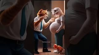 A violent Cat who Beats his Wife / Angry badge #cat #alone #violent #catlover #beats #angry #shorts