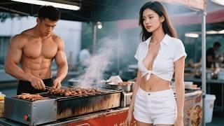 Poor BBQ seller signs billion-dollar deal, rich girls call him “master” at night, beg to marry him!