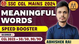 MEANINGFUL WORD | SPEED BOOSTER SERIES | SSC CGL CHSL MAINS 2024