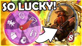 One of my LUCKIEST WHEELS from YOGG! | Hearthstone Battlegrounds