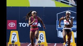 TeeTee Terry and Tamari Davis run 10 82 and 10 83 for PBs at Memphis track and field meet