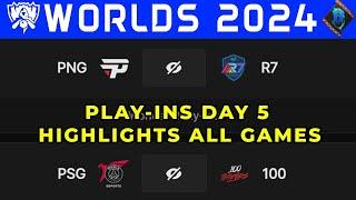 PNG vs R7 | PSG vs 100T | ALL GAMES | Worlds 2024 | Qualification Match by Onivia