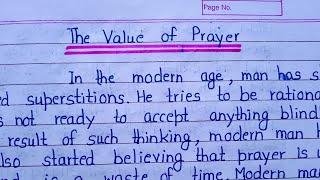 Essay on Value of Prayer in English || Paragraph of Value of Prayer in English || #extension.com