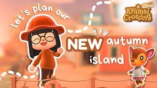 let's plan a NEW autumn animal crossing island! ⋆.࿔*:･⋆ fall theme + island name reveal |  acnh