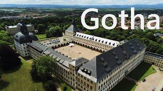 Gotha Schloss Friedenstein in Thüringen AERIAL DRONE 4K VIDEO