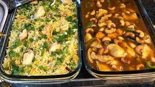 Chicken cashew nut with Egg fried rice| Cooking with RM