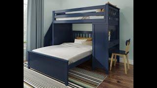 Loft Bed with Desk, Platform Bed and Staircase - Bunk Beds Canada