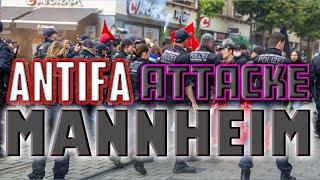 Mahnwache Mannheim die ANTIFA greift an