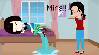 Mina PEEs in Bed / Grounded - Mina English - English Communication Lesson.