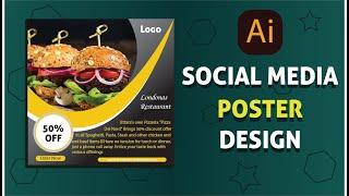 how to make a banner with food social media | food | social media #design #illustrator