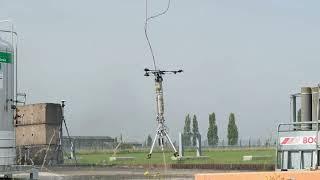 Gyroc VTVL Rocket - Tethered flight with ground landing