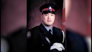 Thousands of officers and dignitaries bid an emotional farewell to Toronto constable Andrew Hong