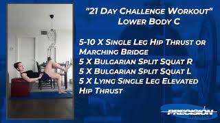 21 Day Challenge Home Workout Lower Body C - Precision Athletics - Vancouver Personal Trainers