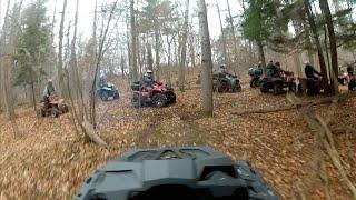 ATV group trail ride, hill climbs & getting muddy! (and stuck?)