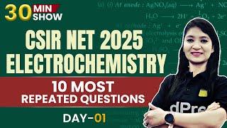 10 Most Repeated CSIR NET 2025 Electrochemistry Questions Series | Day 1 | 30 Min Rapid Practice
