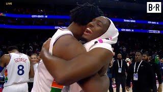 Joel Embiid Crashes Tyrese Maxey's Postgame Interview After Being Ejected