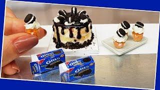 Real, mini OREO cake & cupcakes  /Jenny's mini cooking / diy / how to / Oreo love / mini food tiny