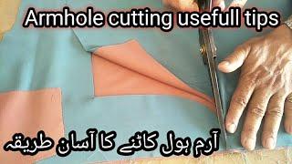 How to cut Armhole perfactlly with usefull tips