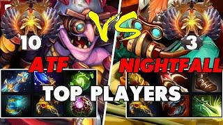 ATF (TIMBERSAW) Off vs NIGHTFALL (GYROCOPTER) Carry - Battle Of Top Dota 2 Players - Z Dota 2