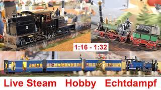 Real Live Steam Model Railway Fun 45 mm Gauge at EMFT jubily – Adler, Darjeeling train, Shay, S 3/6