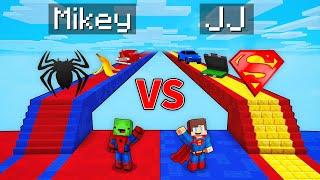 JJ Superman vs Mikey Spider Man Bridge Survive Battle in Minecraft - Maizen