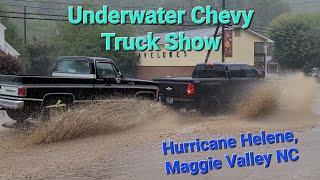 Flooded C10s in the Valley 2024 Underwater Chevy Truck Show Hurricane Helene Friday Morning