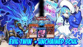 EVIL TWIN & UNCHAINED SOUL DECK DUEL LINKS RANKED DUEL REPLAY + DECKLIST [YU GI OH! DUEL LINKS]