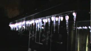 Dripping icicle lights and C-9 lights